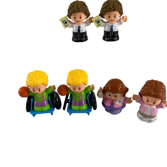 Mattel Little People Lot of 6 The Office Pam Jim Wheelchair Mother - Picture 12 of 12